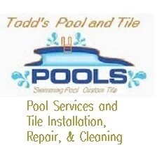 logo for todd's pool services and tile las vegas